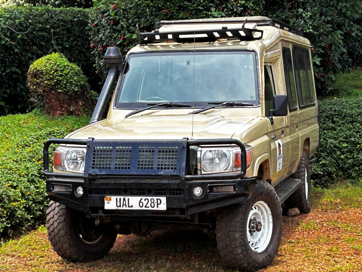 Angara tours Luxury all terrain Landcruiser parked in Rushaga  Bwindi - Uganda