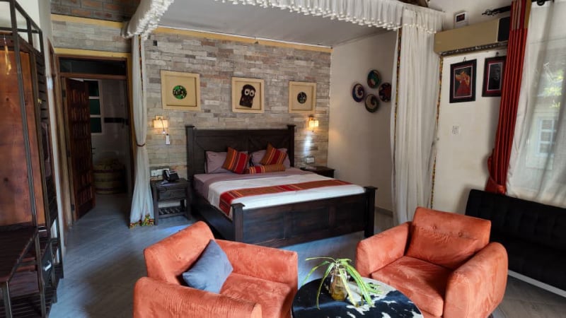 A cool bedroom at Arra fishing lodge